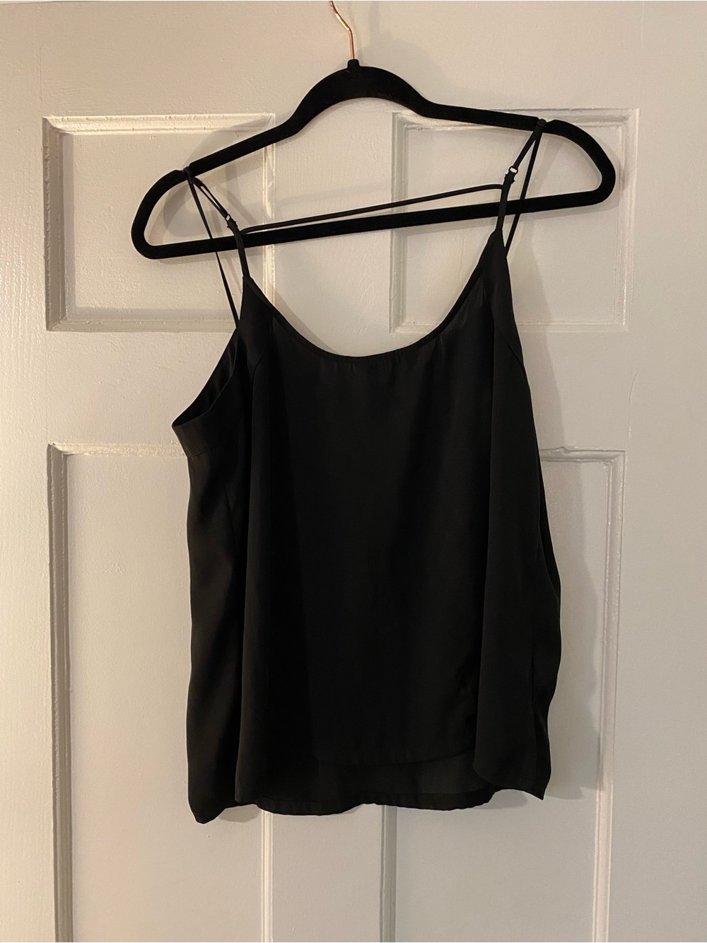 Express Black Satin-Look Adjustable Strap Cami
